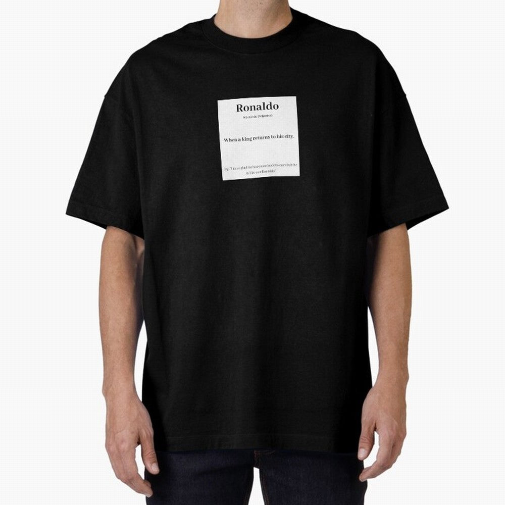 Ronaldo Football Definition - Funny Gift For Football Lovers Sticker Sticker Oversized T-Shirt Join the Countdown to the FIFA World Cup 2026 Group Stage Journey through Neymar, Haaland and Cristiano Ronaldo Highlights, Brazil, Portugal and