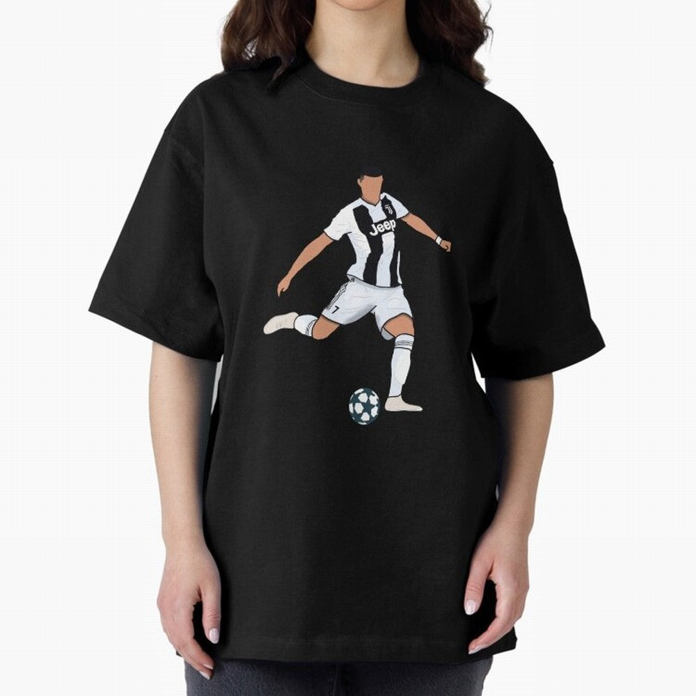 Ronaldo Oversized T-Shirt Bring Legendary Rivalry Energy to FIFA World Cup 2026 for Fans of Messi and France and Portugal, Bringing Global Supporter Spirit, Legendary Goals, National Colors and Tournament Celebration; Ideal for Passionate Fans Who