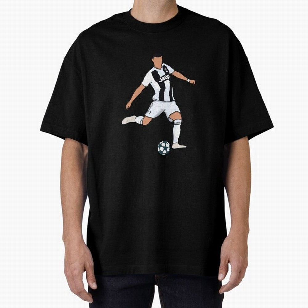 Ronaldo Oversized T-Shirt Bring Legendary Rivalry Energy to FIFA World Cup 2026 for Fans of Messi and France and Portugal, Bringing Global Supporter Spirit, Legendary Goals, National Colors and Tournament Celebration; Ideal for Passionate Fans Who