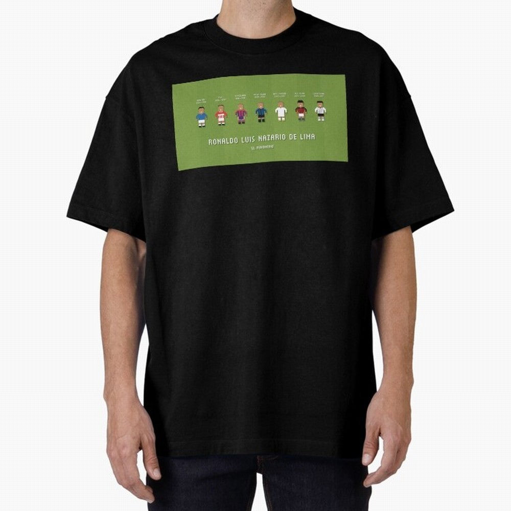 Ronaldo R9 Clubs Oversized T-Shirt Cheer for FIFA World Cup 2026 USA Canada Mexico Inspired by Messi, CR7 and Mbappe, Brazil, Portugal and Argentina Energy, Football Passion, Legendary Performances, Festival Vibes and Supporter Community; Perfect