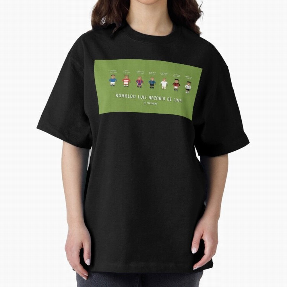 Ronaldo R9 Clubs Oversized T-Shirt Cheer for FIFA World Cup 2026 USA Canada Mexico Inspired by Messi, CR7 and Mbappe, Brazil, Portugal and Argentina Energy, Football Passion, Legendary Performances, Festival Vibes and Supporter Community; Perfect