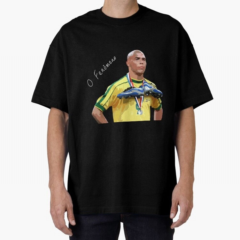 Ronaldo Il Fenomeno Oversized T-Shirt Join Supporters Worldwide for Match Day Hype around FIFA World Cup 2026 USA Canada Mexico, Mbappe and Neymar, Argentina and Brazil, Vintage Soccer Flavor, Modern Football Stars, National Flags and Final Night