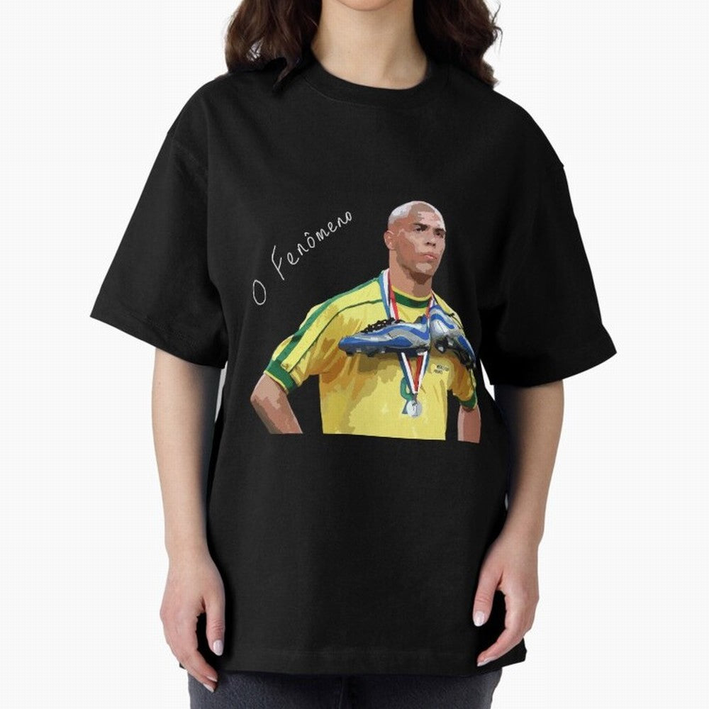 Ronaldo Il Fenomeno Oversized T-Shirt Join Supporters Worldwide for Match Day Hype around FIFA World Cup 2026 USA Canada Mexico, Mbappe and Neymar, Argentina and Brazil, Vintage Soccer Flavor, Modern Football Stars, National Flags and Final Night