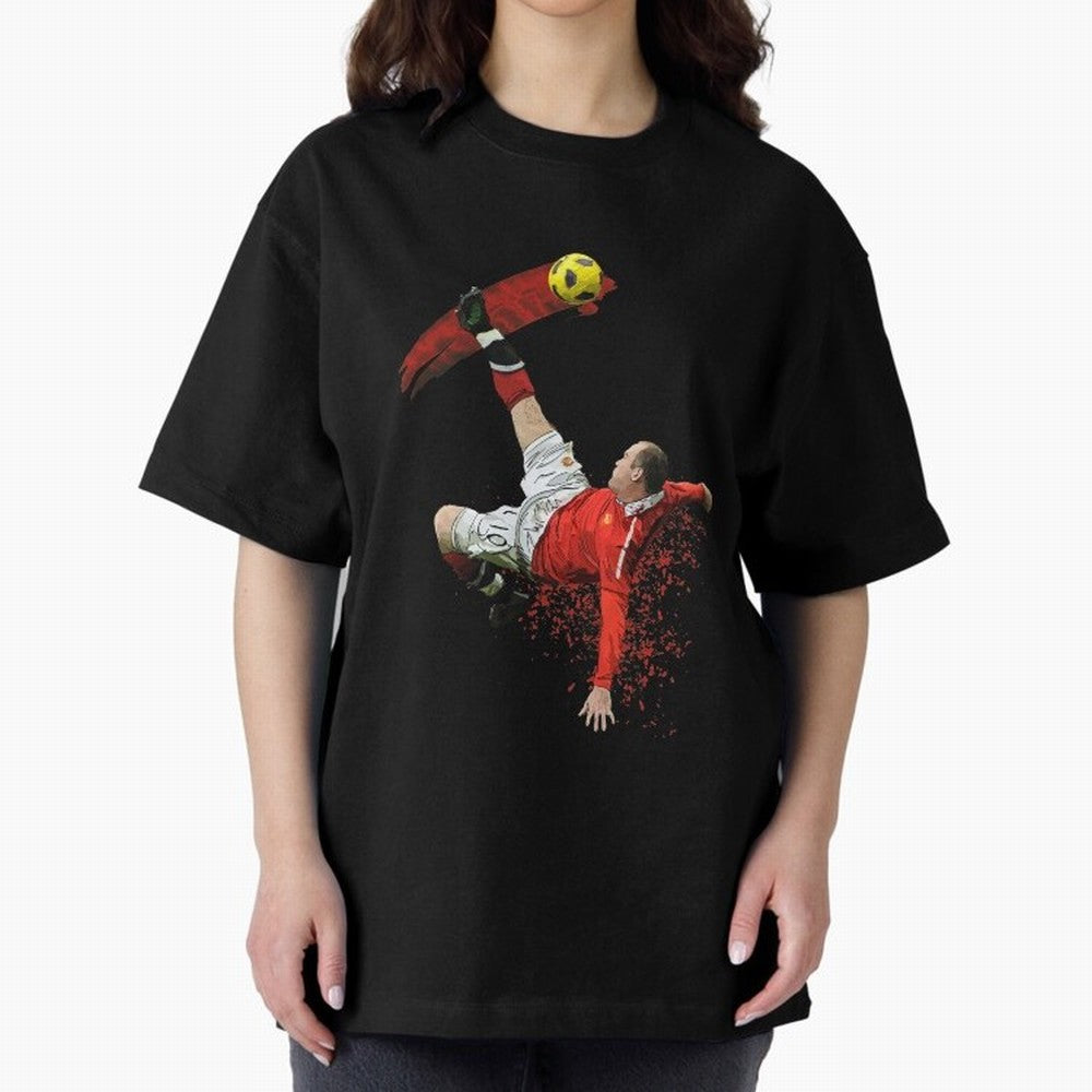 Wayne Rooney Oversized T-Shirt Experience Match Day Hype around FIFA World Cup 2026 Group Stage, Messi, Neymar and Mbappe, Germany, Sports Nostalgia, International Competition, Famous Players and Unforgettable Victories; Ideal for Fans Who Follow