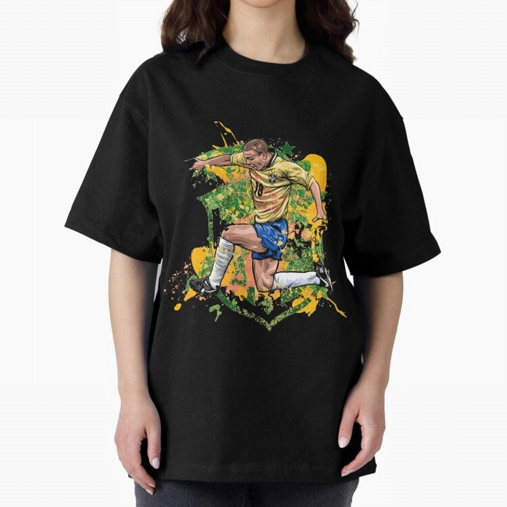 Ronaldo Nazario de Lima - Fenomeno do Brasil Oversized T-Shirt Capture Stadium Memories from Match Day Hype around FIFA World Cup 2026 USA Canada Mexico, Cristiano Ronaldo, Haaland and CR7, Argentina and Brazil, Football Festival Excitement, Trophy