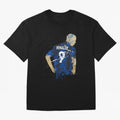 Ronaldo Number 9 Art Oversized T-Shirt Stand Proud for FIFA World Cup 2026 Group Stage Centered on Messi and Cristiano Ronaldo, England, France and Netherlands Energy, Retro Football Energy, Iconic Rivalries, Trophy Chase Drama and Stadium