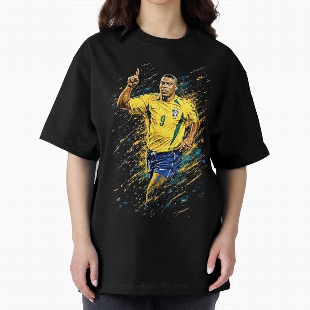 R9 Ronaldo Football Legend Oversized T-Shirt Show Fan Pride Across FIFA World Cup 2026 Group Stage for Fans of Cristiano Ronaldo, Haaland and CR7 and Germany, Bringing Stadium Chants, National Pride, Trophy Dreams and Unforgettable Football