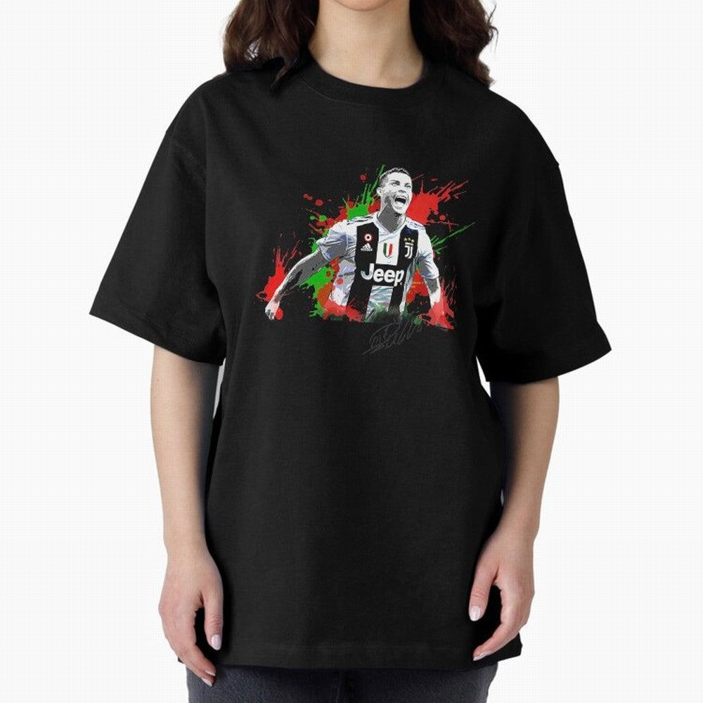 Cristiano Ronaldo Fan Oversized T-Shirt Represent FIFA World Cup 2026 for Fans of Haaland and England, France and Netherlands, Bringing Fan Favorite Moments, National Team Passion, Big Match Drama and Soccer History; Ideal for Football Dads,