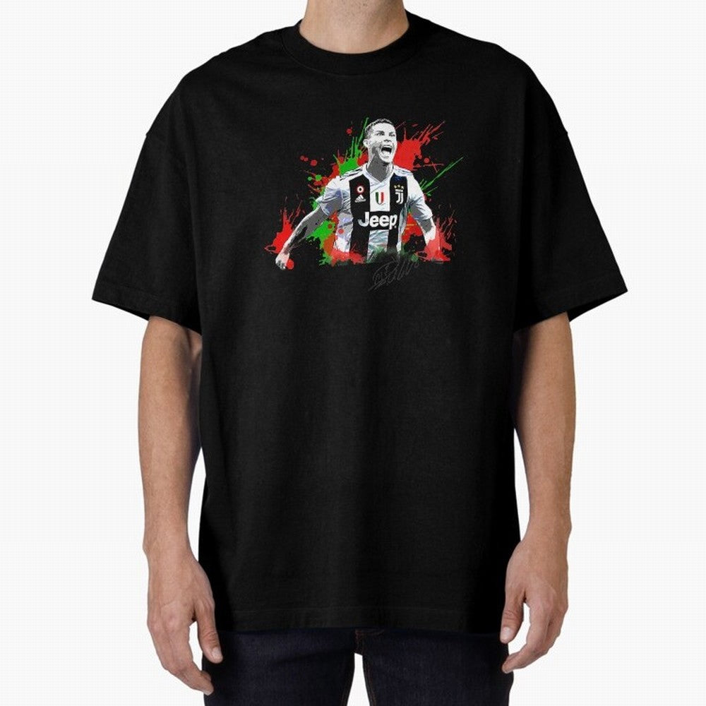 Cristiano Ronaldo Fan Oversized T-Shirt Represent FIFA World Cup 2026 for Fans of Haaland and England, France and Netherlands, Bringing Fan Favorite Moments, National Team Passion, Big Match Drama and Soccer History; Ideal for Football Dads,