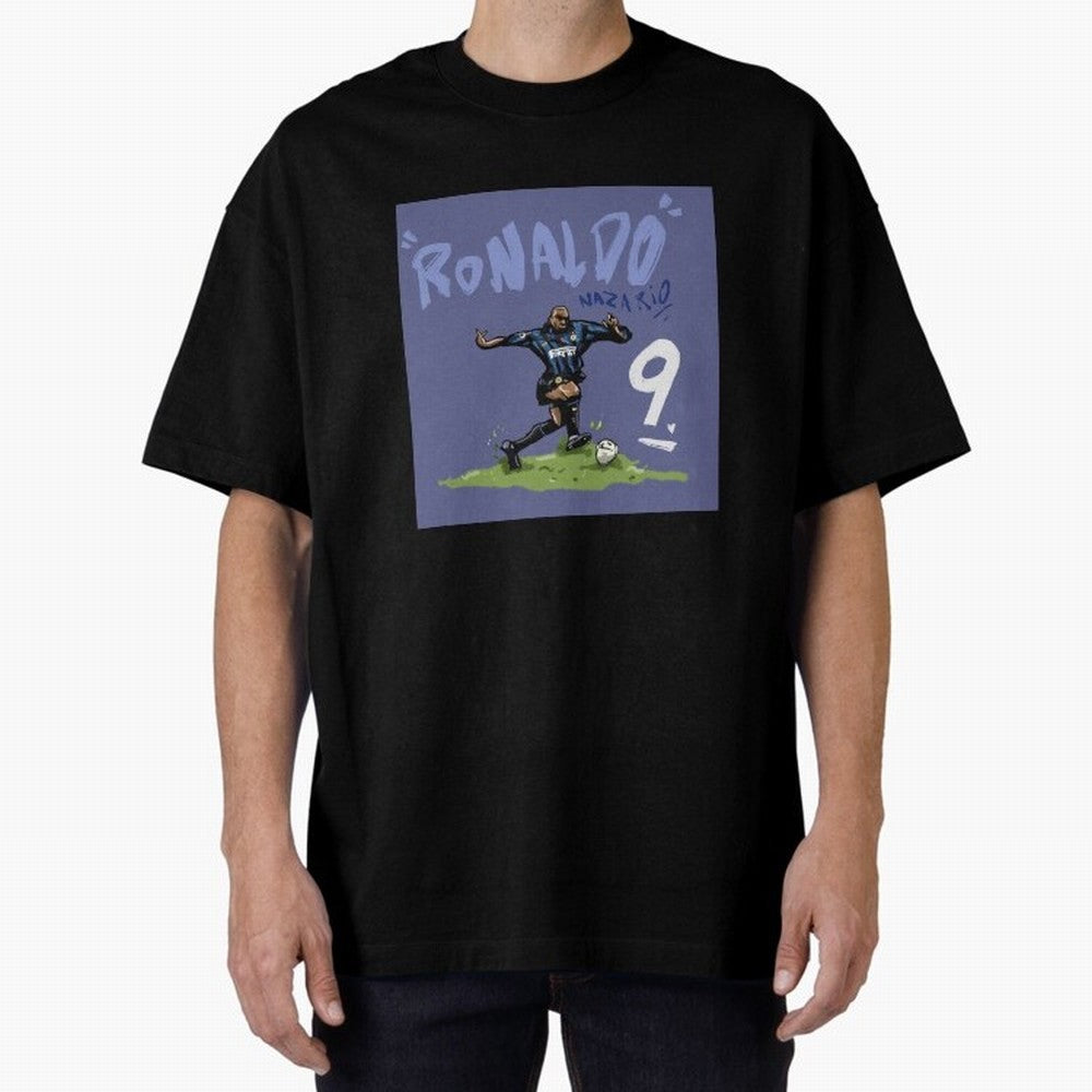 Ronaldo Nazario. Oversized T-Shirt Keep the Match Day Mood of FIFA World Cup 2026 for Fans of Messi, Neymar and Mbappe and Spain, Bringing Stadium Chants, National Pride, Trophy Dreams and Unforgettable Football Memories; Ideal for Fans Who Follow