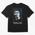 Ronaldo holographic Style Portrait art illustration Oversized T-Shirt Mark Global Football Passion for FIFA World Cup 2026 USA Canada Mexico, Inspired by Messi, Spain and Netherlands, Champion Mindset, Group Stage Buzz, Knockout Tension and