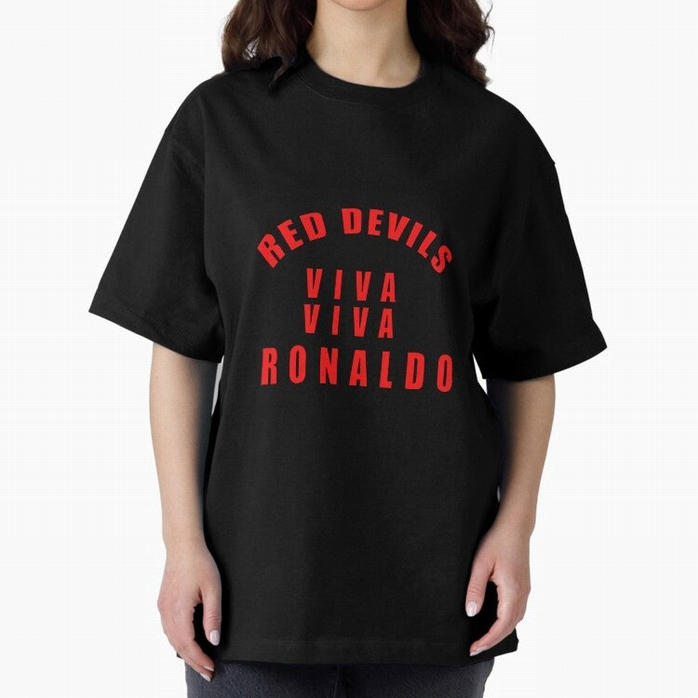Viva Viva Ronaldo Oversized T-Shirt Bring Global Football Passion for FIFA World Cup 2026 Group Stage, Capturing Messi and Cristiano Ronaldo, Portugal, Spain and Germany, Supporter Pride, Iconic Celebrations, Legendary Names and Global Match Day