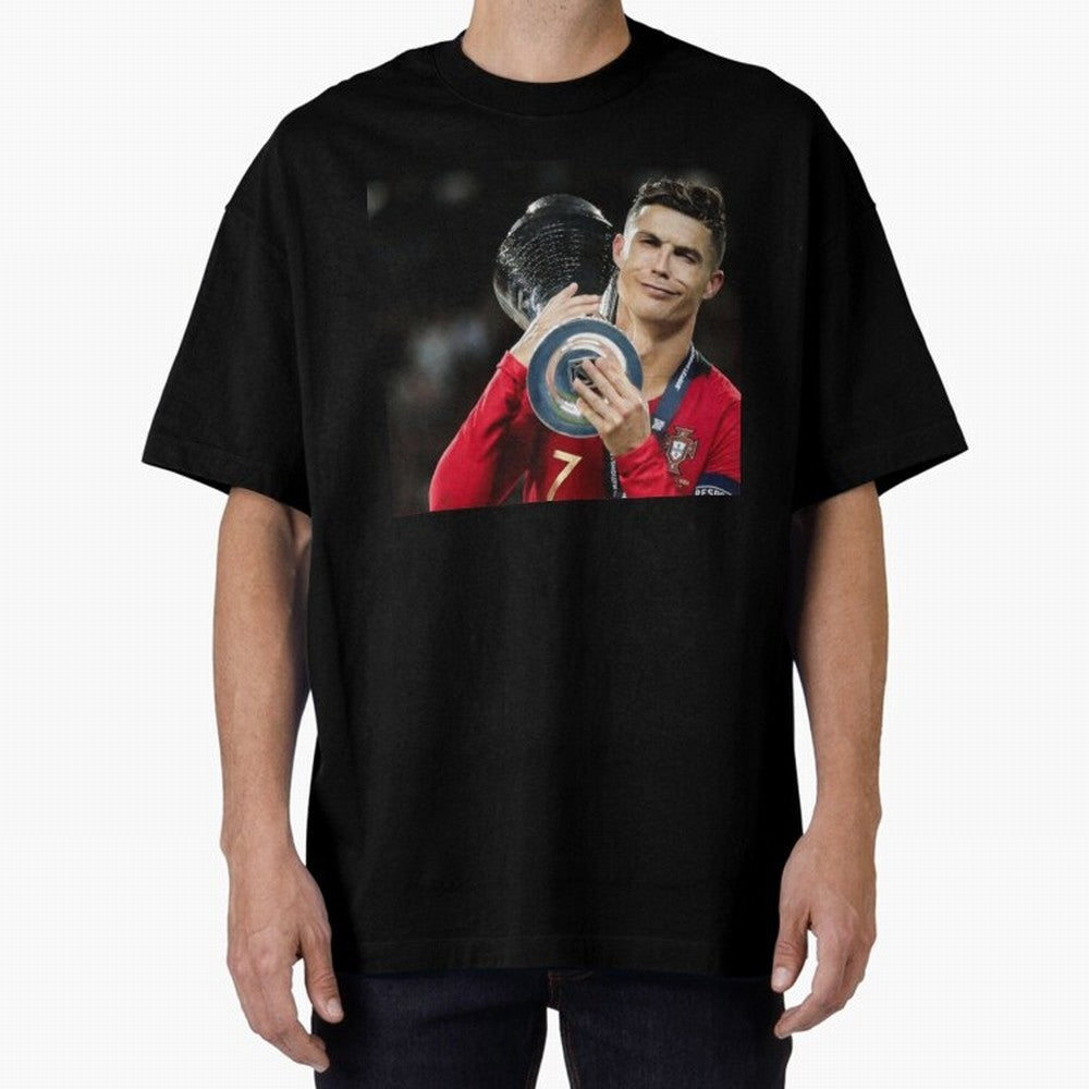 Ronaldo Oversized T-Shirt Celebrate Global Football Passion for FIFA World Cup 2026, with CR7 and Messi, Germany, Global Supporter Spirit, Legendary Goals, National Colors and Tournament Celebration; Great for Supporters Who Love Legendary Players,