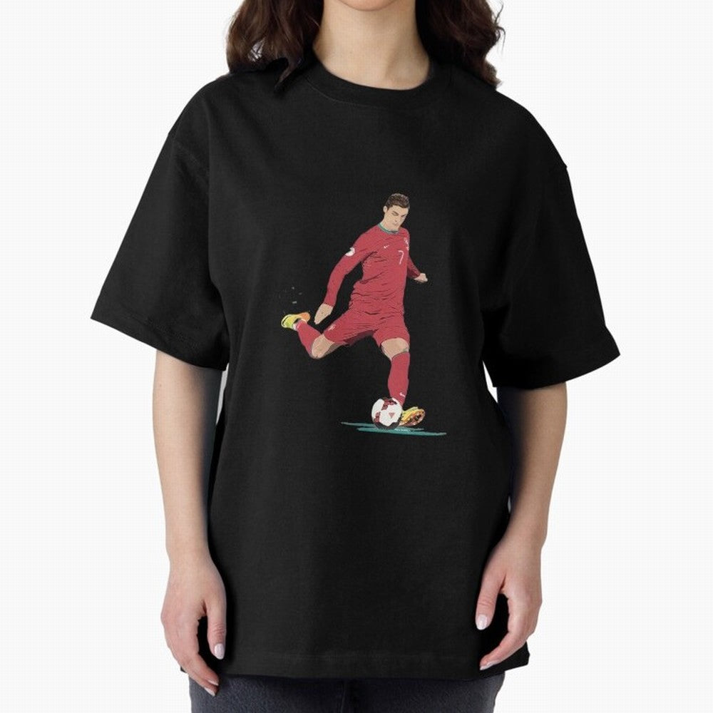 Cristiano ronaldo portugal 2022 Oversized T-Shirt Mark FIFA World Cup 2026 USA Canada Mexico Celebrating Mbappe and Neymar, England, France and Netherlands Energy, Sports Nostalgia, International Competition, Famous Players and Unforgettable