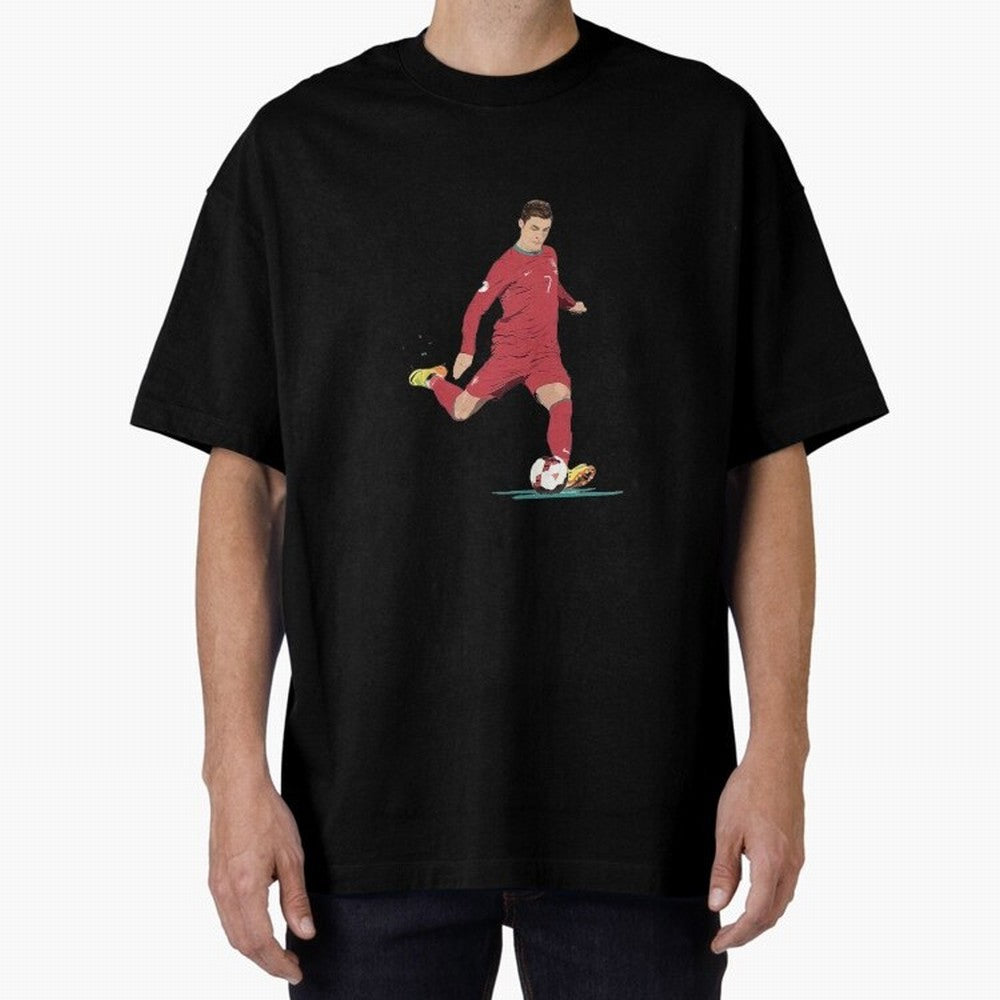 Cristiano ronaldo portugal 2022 Oversized T-Shirt Mark FIFA World Cup 2026 USA Canada Mexico Celebrating Mbappe and Neymar, England, France and Netherlands Energy, Sports Nostalgia, International Competition, Famous Players and Unforgettable