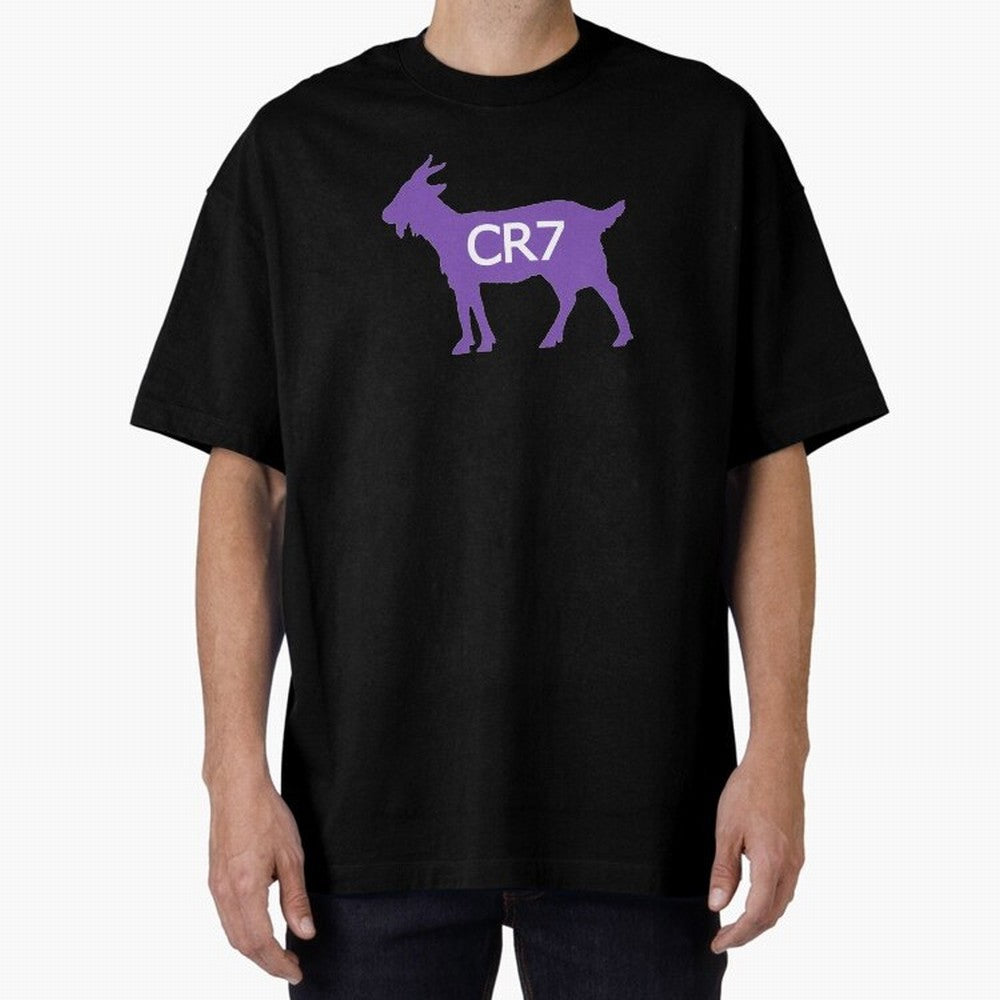 CR7 GOAT Purple Oversized T-Shirt Celebrate Supporters United by the FIFA World Cup 2026 USA Canada Mexico Journey through CR7 and Messi Highlights, Brazil Pride, Tournament Hype, Historic Matchups, Family Viewing Parties and Global Sports Pride;