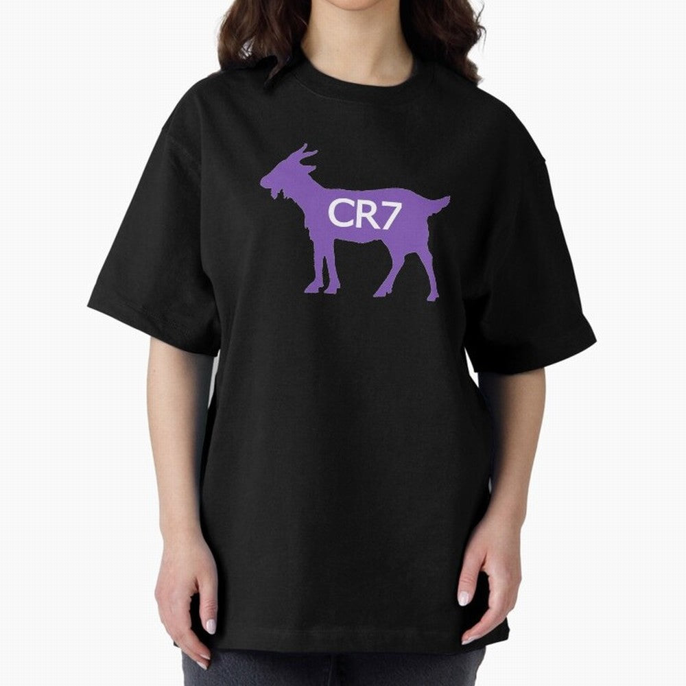 CR7 GOAT Purple Oversized T-Shirt Celebrate Supporters United by the FIFA World Cup 2026 USA Canada Mexico Journey through CR7 and Messi Highlights, Brazil Pride, Tournament Hype, Historic Matchups, Family Viewing Parties and Global Sports Pride;