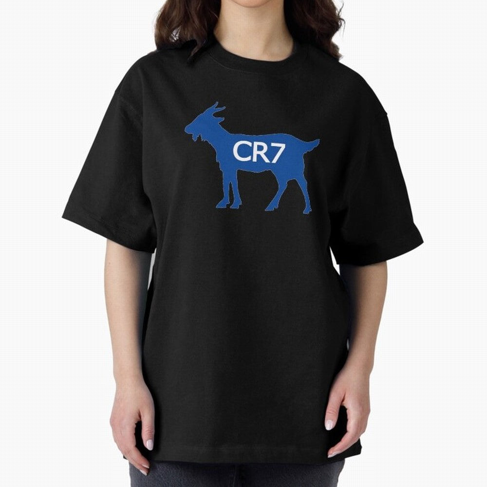CR7 GOAT Blue Oversized T-Shirt Stand with FIFA World Cup 2026 USA Canada Mexico for Fans of Mbappe and Neymar and France, Bringing Fan Favorite Moments, National Team Passion, Big Match Drama and Soccer History; Perfect for Fans, Collectors,