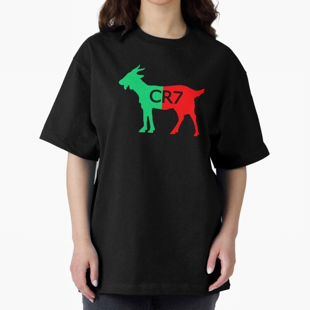 CR7 GOAT Tuga Oversized T-Shirt Represent the Passion of FIFA World Cup 2026 USA Canada Mexico for Fans of CR7 and Argentina, Bringing Game Day Rituals, Football Legends, Country Pride and the Road to the Final; Created for Match Day Parties,