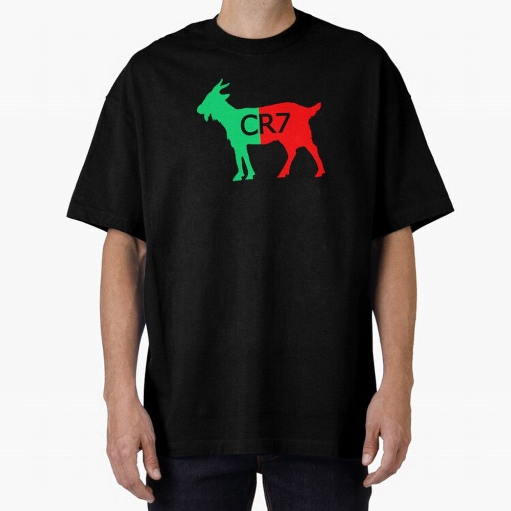 CR7 GOAT Tuga Oversized T-Shirt Represent the Passion of FIFA World Cup 2026 USA Canada Mexico for Fans of CR7 and Argentina, Bringing Game Day Rituals, Football Legends, Country Pride and the Road to the Final; Created for Match Day Parties,