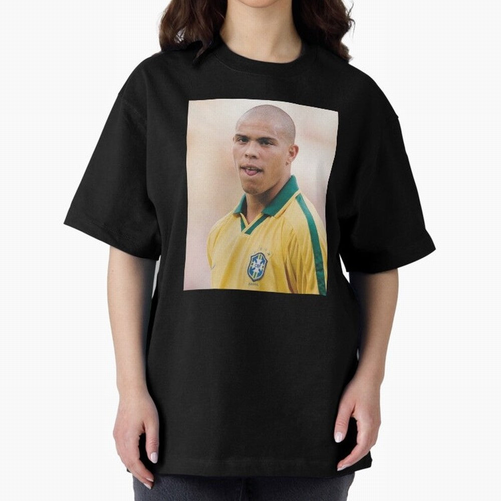 Art Ronaldo Luis Nazario de Lima Oversized T-Shirt Join the Countdown to FIFA World Cup 2026 Group Stage Spirit, with Brazil, Portugal and Argentina, CR7, Football History, Final Match Energy, Crowd Noise and Once in a Lifetime Moments; Perfect for
