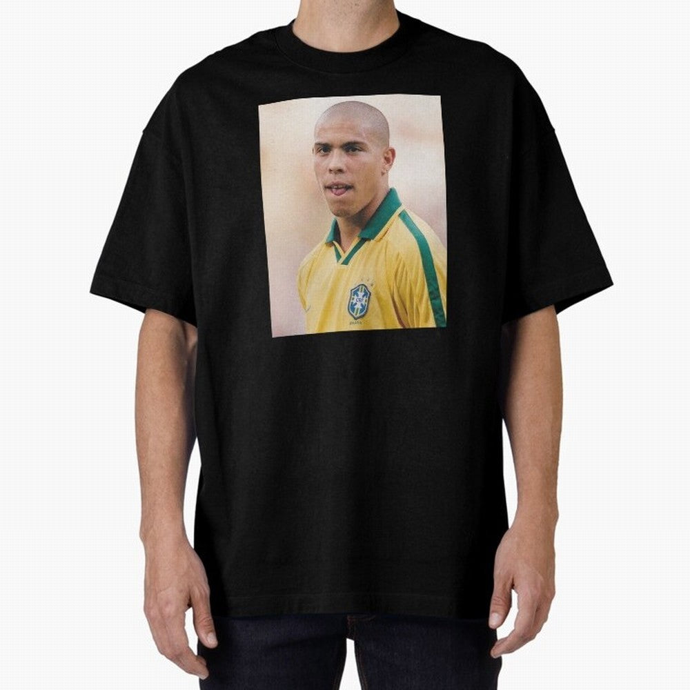 Art Ronaldo Luis Nazario de Lima Oversized T-Shirt Join the Countdown to FIFA World Cup 2026 Group Stage Spirit, with Brazil, Portugal and Argentina, CR7, Football History, Final Match Energy, Crowd Noise and Once in a Lifetime Moments; Perfect for