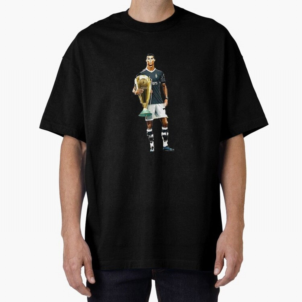 Cristiano Ronaldo CR7 Game Time Pixel Artwork Futbol Soccer Oversized T-Shirt Follow the Road to FIFA World Cup 2026 for Fans of Messi and Cristiano Ronaldo and France and Portugal, Bringing Football Passion, Legendary Performances, Festival Vibes