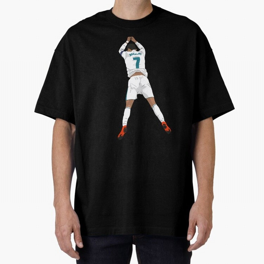 Cristiano Ronaldo Iconic Celebration Oversized T-Shirt Step into Global Football Passion for FIFA World Cup 2026 USA Canada Mexico, Filled with Messi, Neymar and Mbappe, Spain, Football History, Final Match Energy, Crowd Noise and Once in a