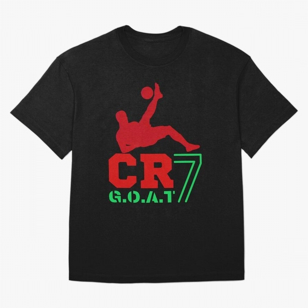 CR7 G.O.A.T Oversized T-Shirt Spotlight Match Day Hype around FIFA World Cup 2026 Group Stage, CR7 and Messi, Portugal, Spain and Germany, Goal Celebration Energy, Supporter Heritage, Football Icons and Worldwide Tournament Joy; Perfect for