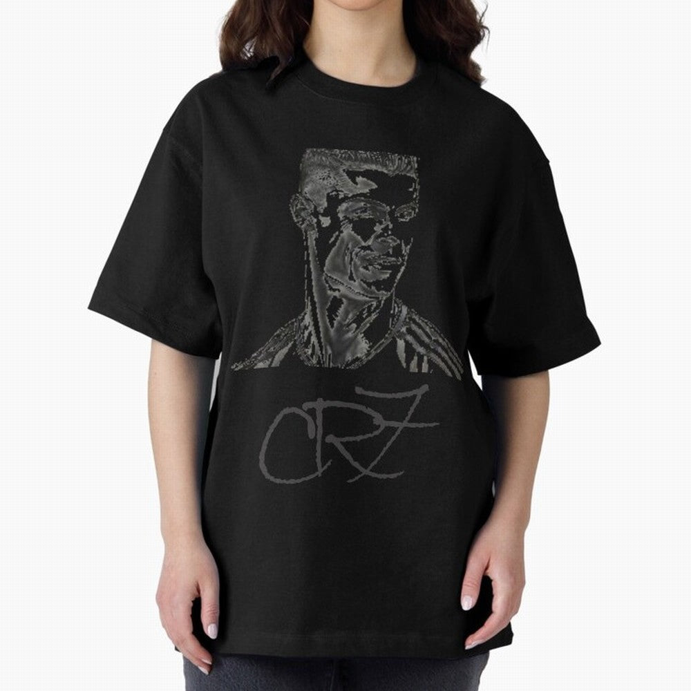 Great CR7 Oversized T-Shirt Bring Bold Fan Energy to Global Football Passion for FIFA World Cup 2026 Group Stage, Filled with Messi, France and Portugal, Championship Spirit, Famous Goals, Roaring Crowds and International Football Unity; Created