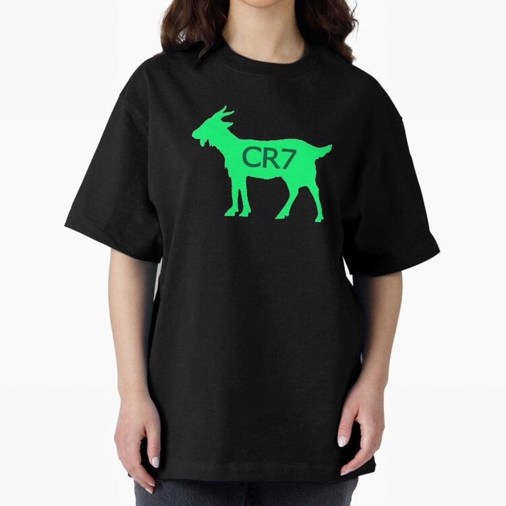CR7 GOAT Saudi Arabia Green Oversized T-Shirt Cheer for FIFA World Cup 2026 with CR7, England, France and Netherlands Energy, Stadium Chants, National Pride, Trophy Dreams and Unforgettable Football Memories; Great for Supporters Who Love Legendary