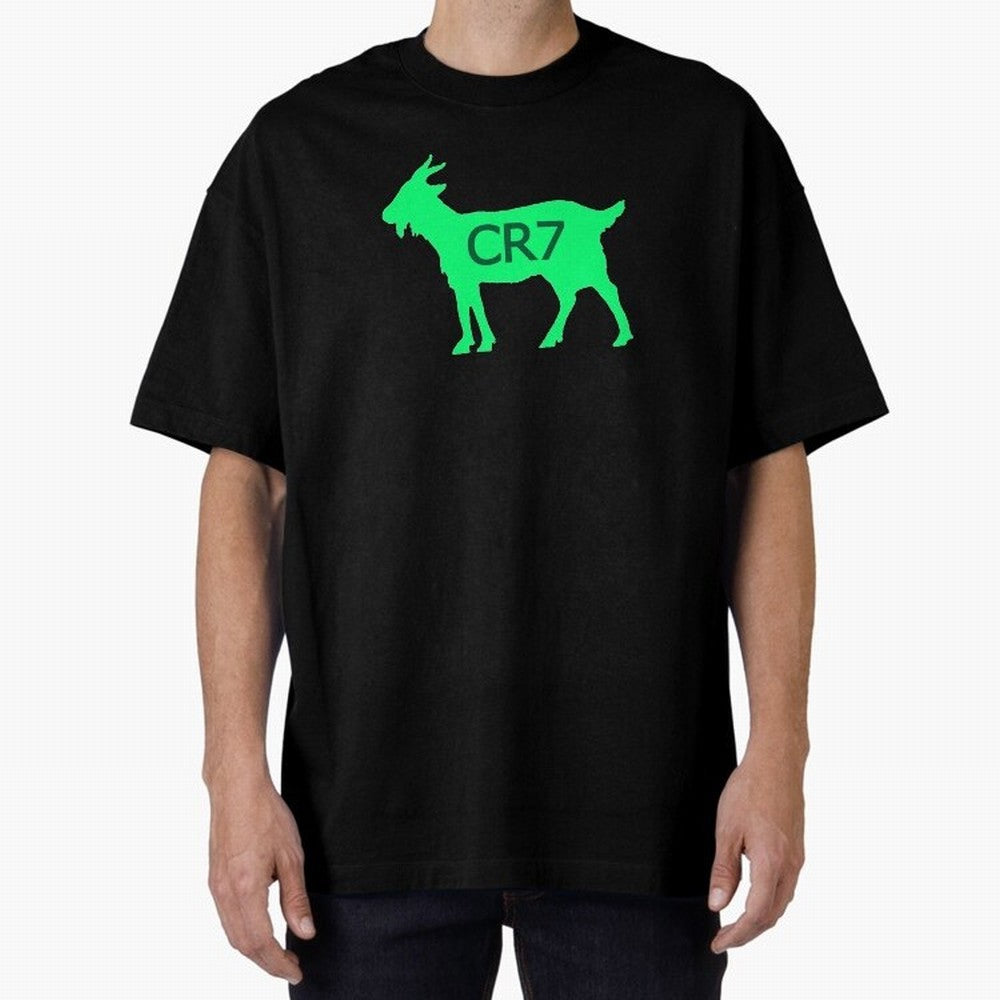 CR7 GOAT Saudi Arabia Green Oversized T-Shirt Cheer for FIFA World Cup 2026 with CR7, England, France and Netherlands Energy, Stadium Chants, National Pride, Trophy Dreams and Unforgettable Football Memories; Great for Supporters Who Love Legendary