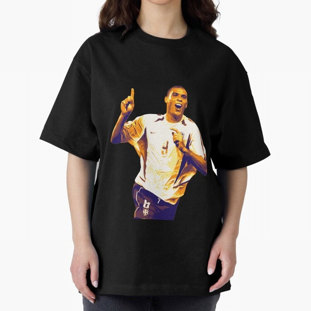 Ronaldo Naz¨¢rio brazil team Oversized T-Shirt Stand Out with Spirit from Match Day Hype around FIFA World Cup 2026 Group Stage, Messi, Neymar and Mbappe, Argentina and Brazil, Fan Favorite Moments, National Team Passion, Big Match Drama and Soccer