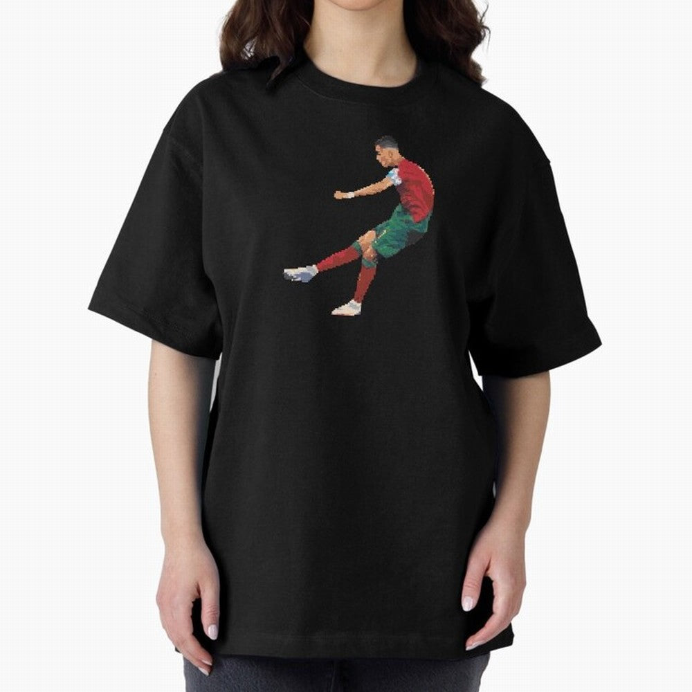Cristiano Ronaldo Oversized T-Shirt Show Up for the Glory of FIFA World Cup 2026 Group Stage Spirit, Made for France and Portugal, Messi, Neymar and Mbappe, Championship Spirit, Famous Goals, Roaring Crowds and International Football Unity; Perfect