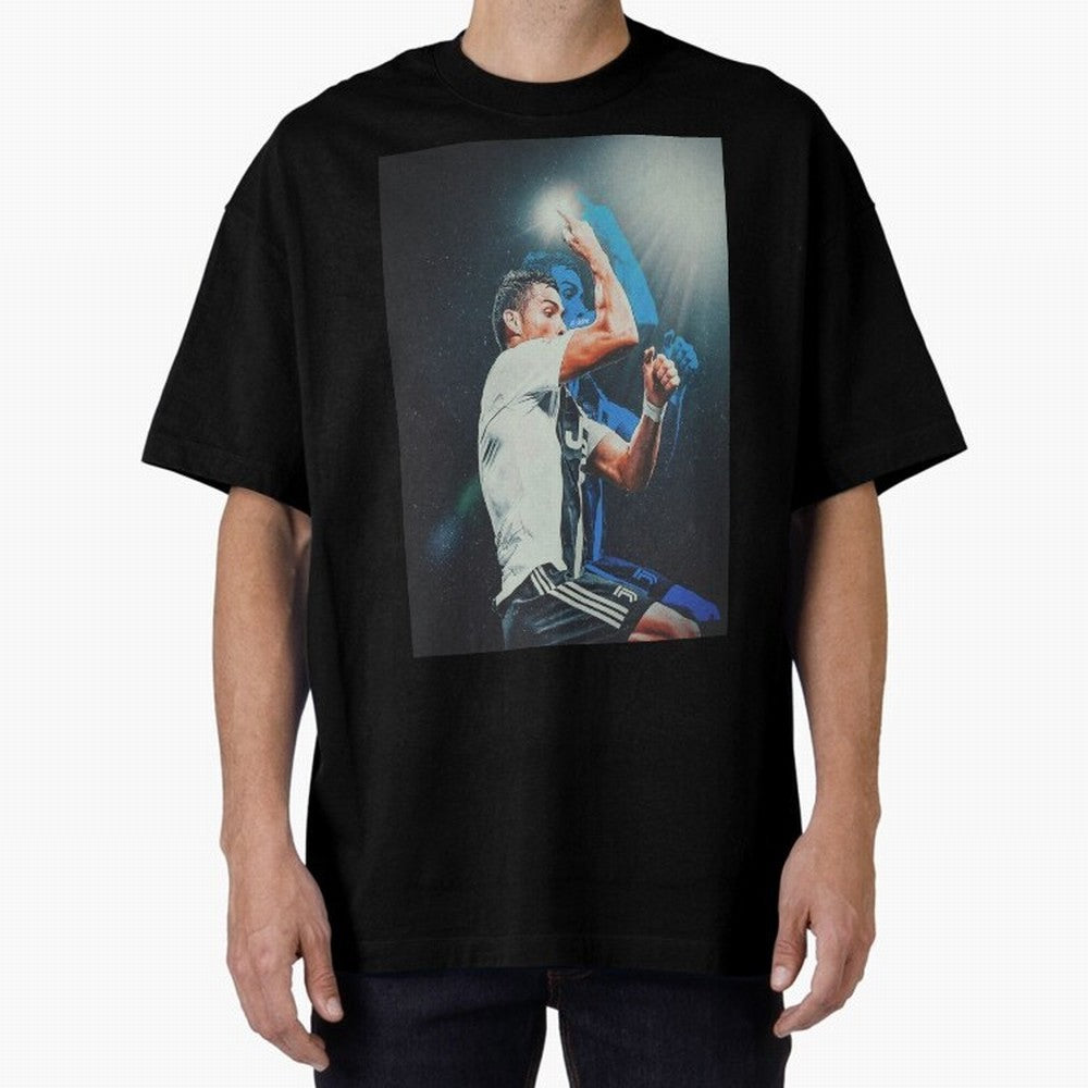 Siiimmmmm Oversized T-Shirt Honor Champions and Dreams in Global Football Passion for FIFA World Cup 2026, Centered on Haaland and Mbappe, Brazil, Championship Spirit, Famous Goals, Roaring Crowds and International Football Unity; Great for Watch