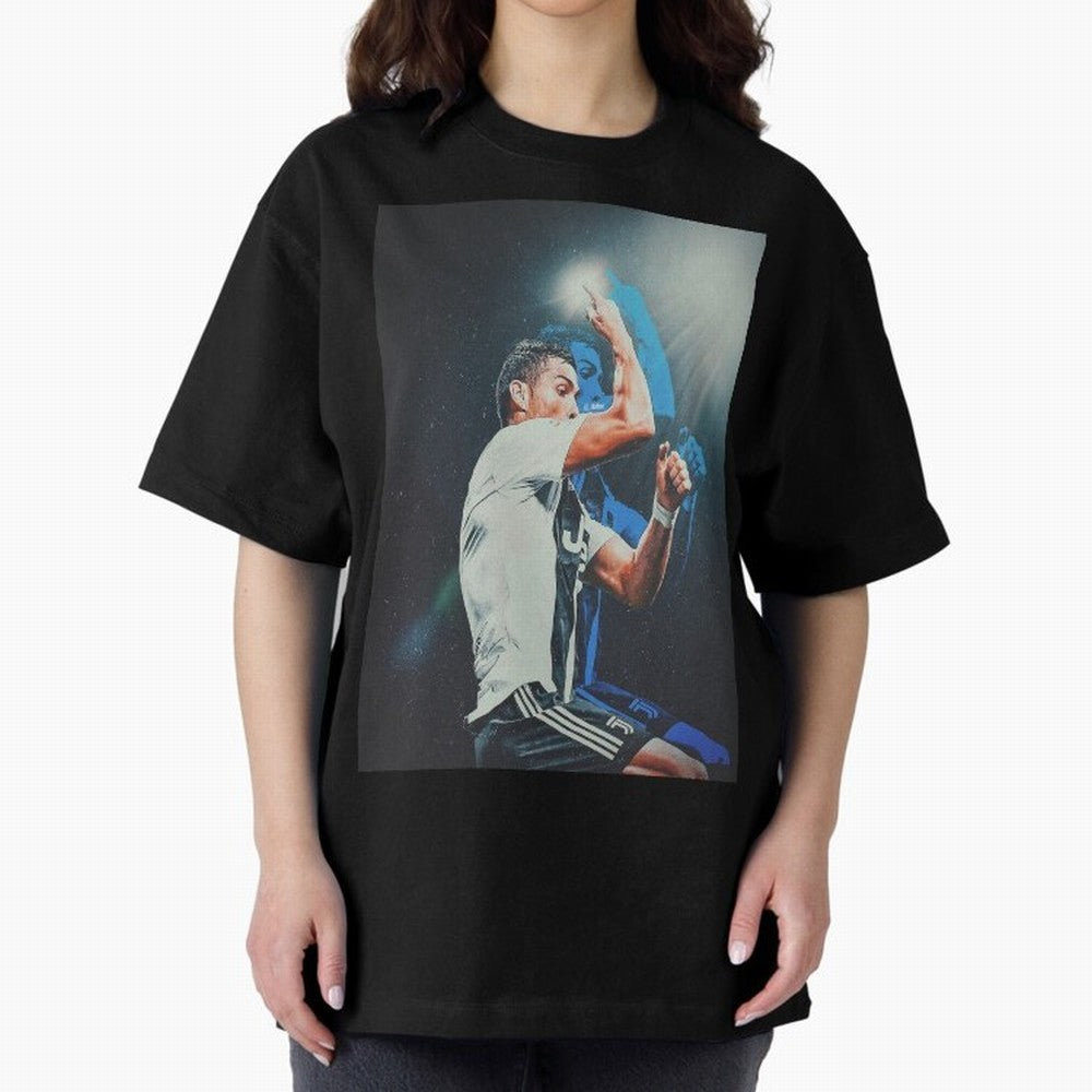 Siiimmmmm Oversized T-Shirt Honor Champions and Dreams in Global Football Passion for FIFA World Cup 2026, Centered on Haaland and Mbappe, Brazil, Championship Spirit, Famous Goals, Roaring Crowds and International Football Unity; Great for Watch