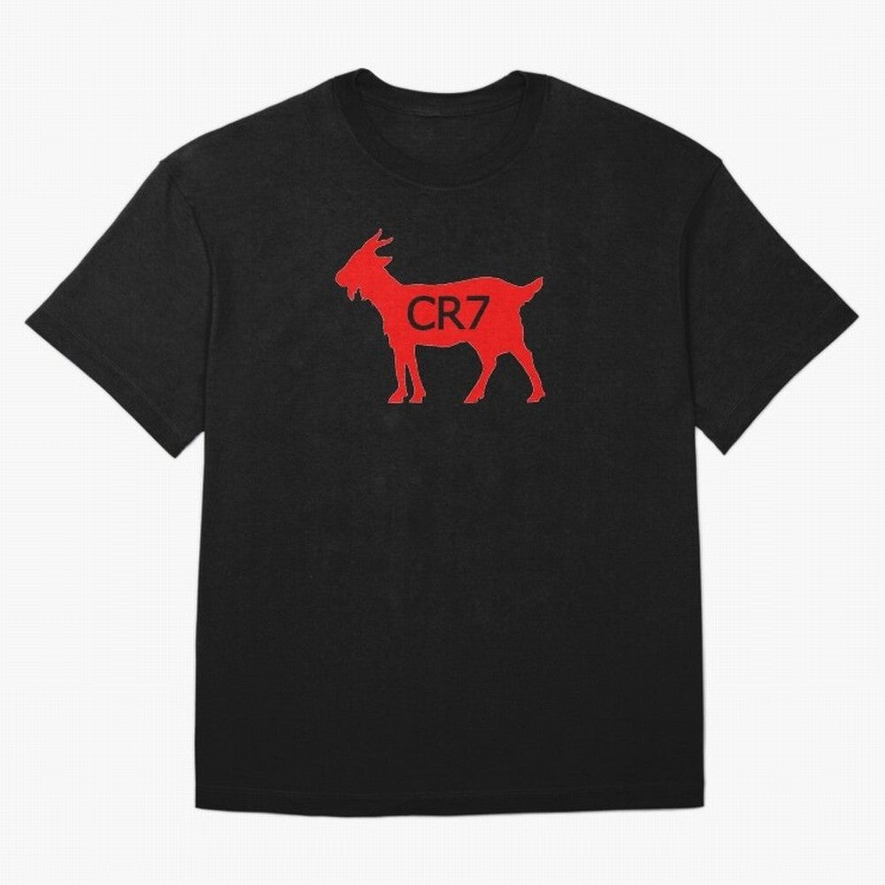 CR7 GOAT Red Oversized T-Shirt Follow Global Football Passion for FIFA World Cup 2026, Made for CR7 and Messi, England and Germany, Tournament Hype, Historic Matchups, Family Viewing Parties and Global Sports Pride; Great for Watch Parties, Sports