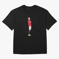Ronaldo Pose Oversized T-Shirt Stand Out with Spirit from Global Football Passion for FIFA World Cup 2026 USA Canada Mexico, Capturing Messi and Cristiano Ronaldo, England, Vintage Soccer Flavor, Modern Football Stars, National Flags and Final