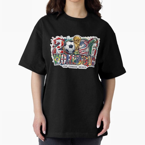 2026 World Cup International Futbol Football Soccer USA Canada Mexico Oversized T-Shirt Feel the Trophy Chase of Global Football Passion for FIFA World Cup 2026 USA Canada Mexico, Capturing CR7 and Messi, Argentina, Game Day Rituals, Football