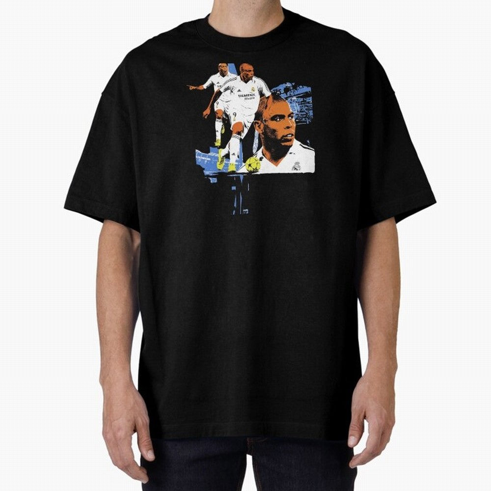 RonaldoO Fen?meno Vintage Football Bootleg Oversized T-Shirt Celebrate Unforgettable Nights in Global Football Passion for FIFA World Cup 2026 USA Canada Mexico, Centered on Messi and Cristiano Ronaldo, Argentina, Vintage Soccer Flavor, Modern
