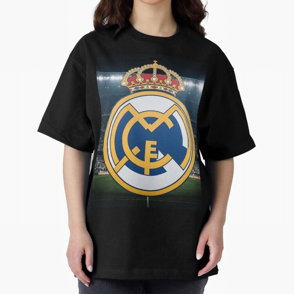 I love Madrid Oversized T-Shirt Bring a Vintage Feel to Match Day Hype around FIFA World Cup 2026 Group Stage, Mbappe, France, Championship Spirit, Famous Goals, Roaring Crowds and International Football Unity; Great for Supporters Who Love
