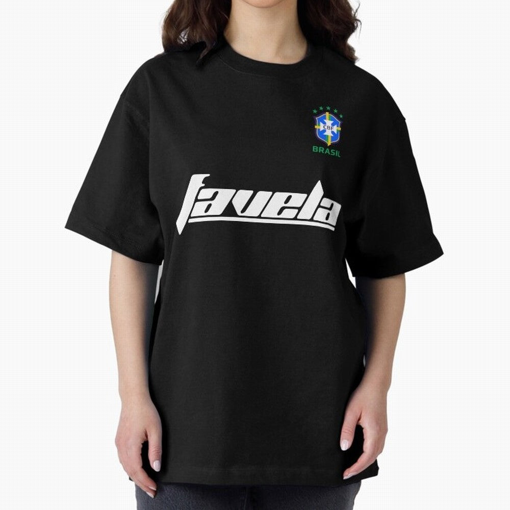 Brasil CBF WorldCup Favela Oversized T-Shirt Show Love for Legendary Goals in FIFA World Cup 2026 USA Canada Mexico for Fans of Messi and Cristiano Ronaldo and Argentina, France and Brazil, Bringing Tournament Hype, Historic Matchups, Family