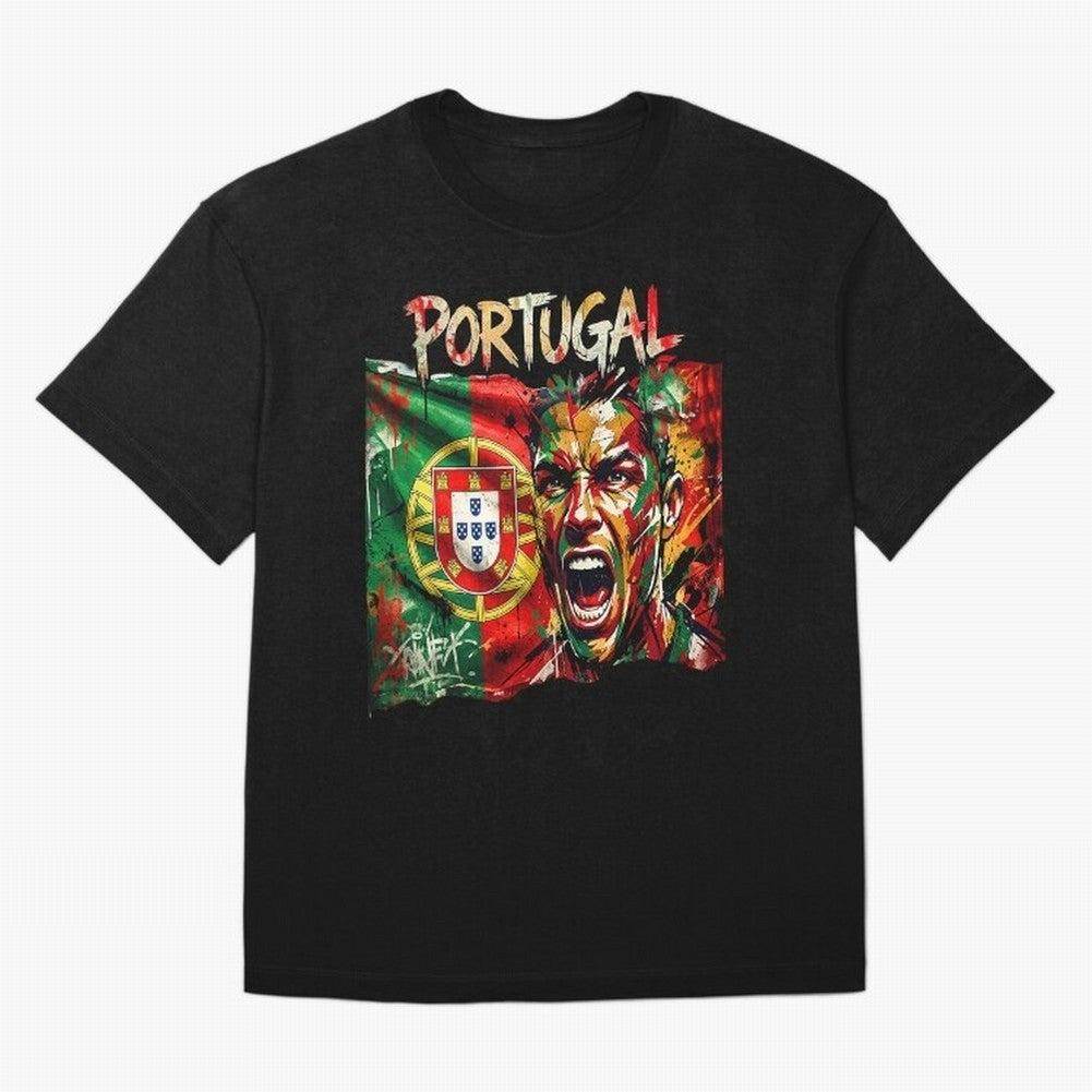 PORTUGAL FOOTBALL TEAM Oversized T-Shirt Back the Journey through Match Day Hype around FIFA World Cup 2026, Messi, Neymar and Mbappe, France and Portugal, Football Passion, Legendary Performances, Festival Vibes and Supporter Community; Perfect