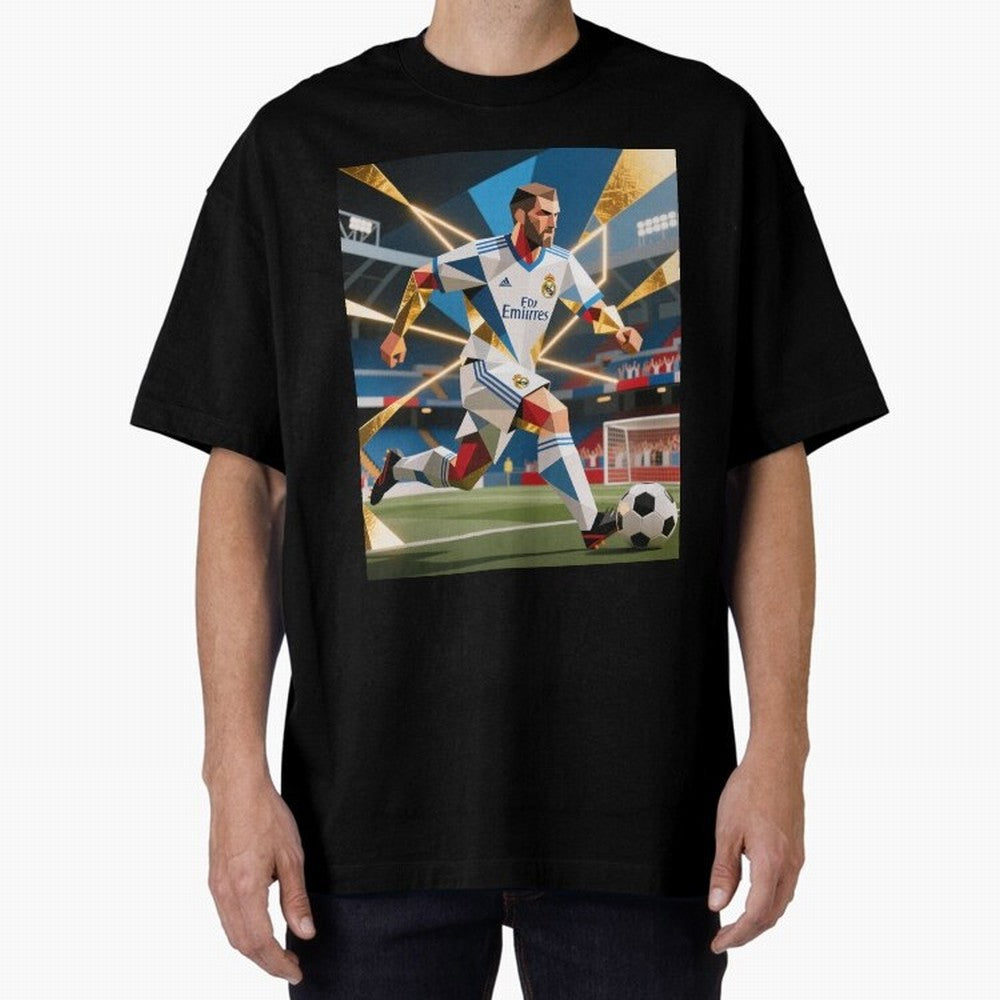 Madridistas Oversized T-Shirt Celebrate the Biggest Stage of FIFA World Cup 2026 USA Canada Mexico for Fans of Cristiano Ronaldo and France and Portugal, Bringing Worldwide Fan Energy, Dramatic Goals, Stadium Lights and Championship Celebrations;