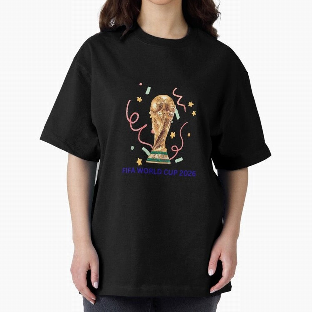 FIFA World Cup 2026 Oversized T-Shirt Share the Excitement of FIFA World Cup 2026 Group Stage for Fans of Haaland and England, Bringing Championship Spirit, Famous Goals, Roaring Crowds and International Football Unity; Ideal for Passionate Fans