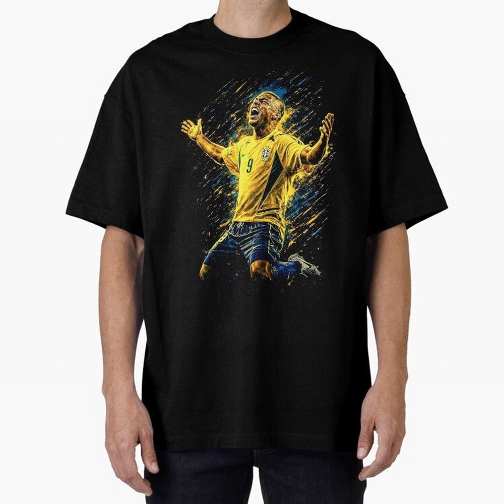 R9 Ronaldo Football Legend Oversized T-Shirt Celebrate Global Passion for FIFA World Cup 2026 for Fans of Messi, Neymar and Mbappe and Portugal, Bringing Goal Celebration Energy, Supporter Heritage, Football Icons and Worldwide Tournament Joy;