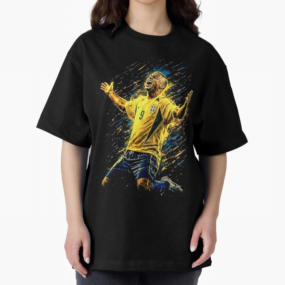 R9 Ronaldo Football Legend Oversized T-Shirt Celebrate Global Passion for FIFA World Cup 2026 for Fans of Messi, Neymar and Mbappe and Portugal, Bringing Goal Celebration Energy, Supporter Heritage, Football Icons and Worldwide Tournament Joy;