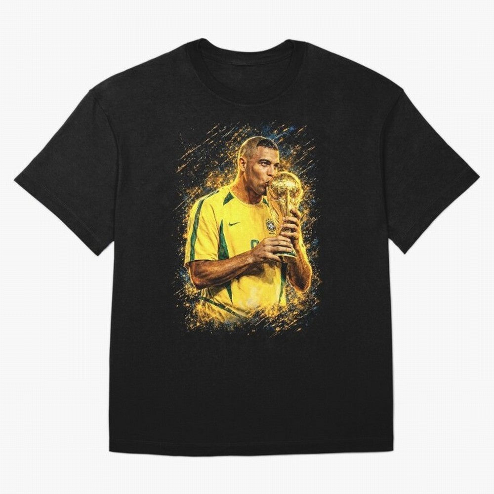 R9 Ronaldo Football Legend Oversized T-Shirt Represent the Passion of FIFA World Cup 2026 USA Canada Mexico for Fans of Messi, CR7 and Mbappe and England, France and Netherlands, Bringing Global Supporter Spirit, Legendary Goals, National Colors
