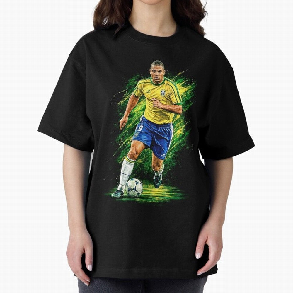 R9 Ronaldo Football Legend Oversized T-Shirt Show Your Tournament Heart for FIFA World Cup 2026 USA Canada Mexico Highlighting Neymar, Brazil, Portugal and Argentina Energy, Stadium Memories, Football Loyalty, International Chants and Championship