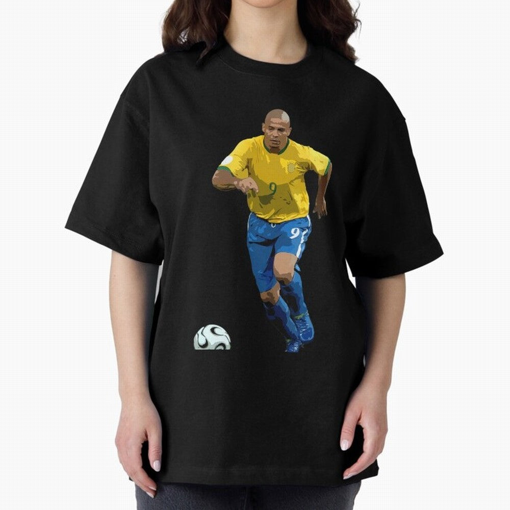 Ronaldo Nazario Oversized T-Shirt Keep Football History Alive during FIFA World Cup 2026 Group Stage Built around Mbappe and Neymar, Argentina, France and Brazil Energy, Retro Football Energy, Iconic Rivalries, Trophy Chase Drama and Stadium